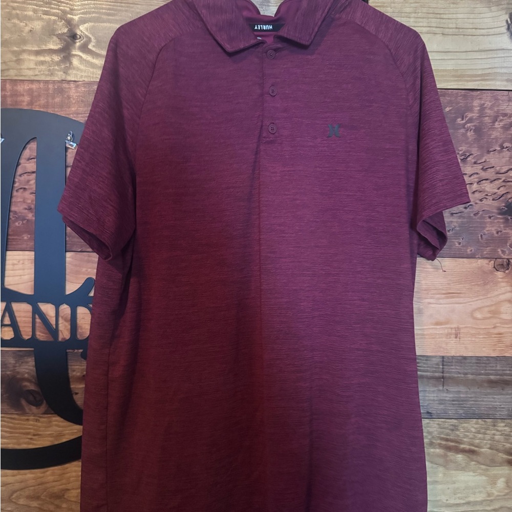 Hurley Men's Burgundy Polo Shirt